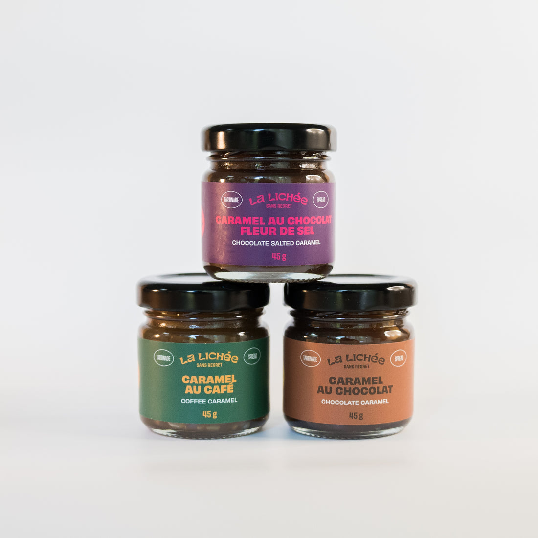 Trio de caramels choco-café